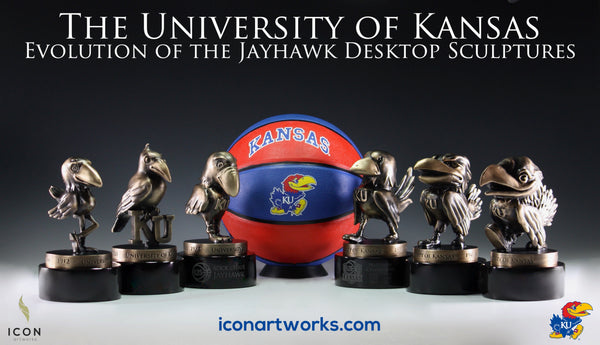 Evolution of the Jayhawk - Complete Set of Desktop Sculptures