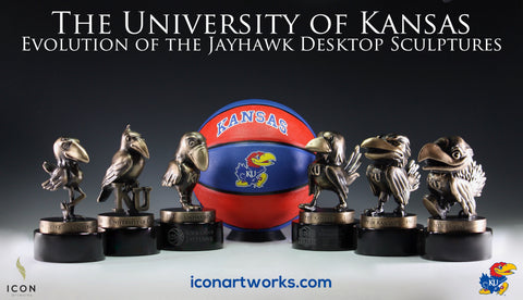 Evolution of the Jayhawk - Complete Set of Desktop Sculptures